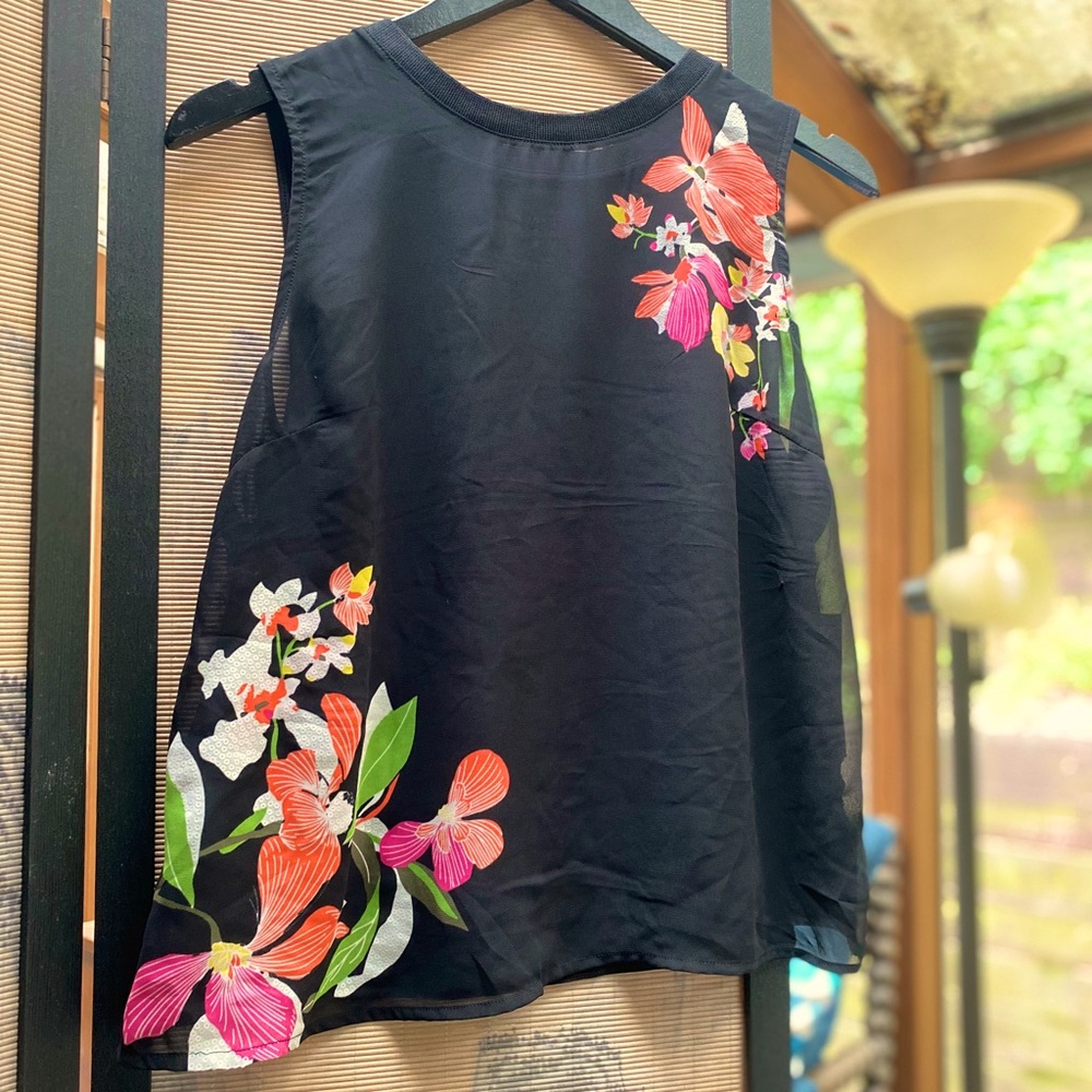 A NEW DAY for TARGET | Embellished Floral print sleeveless top